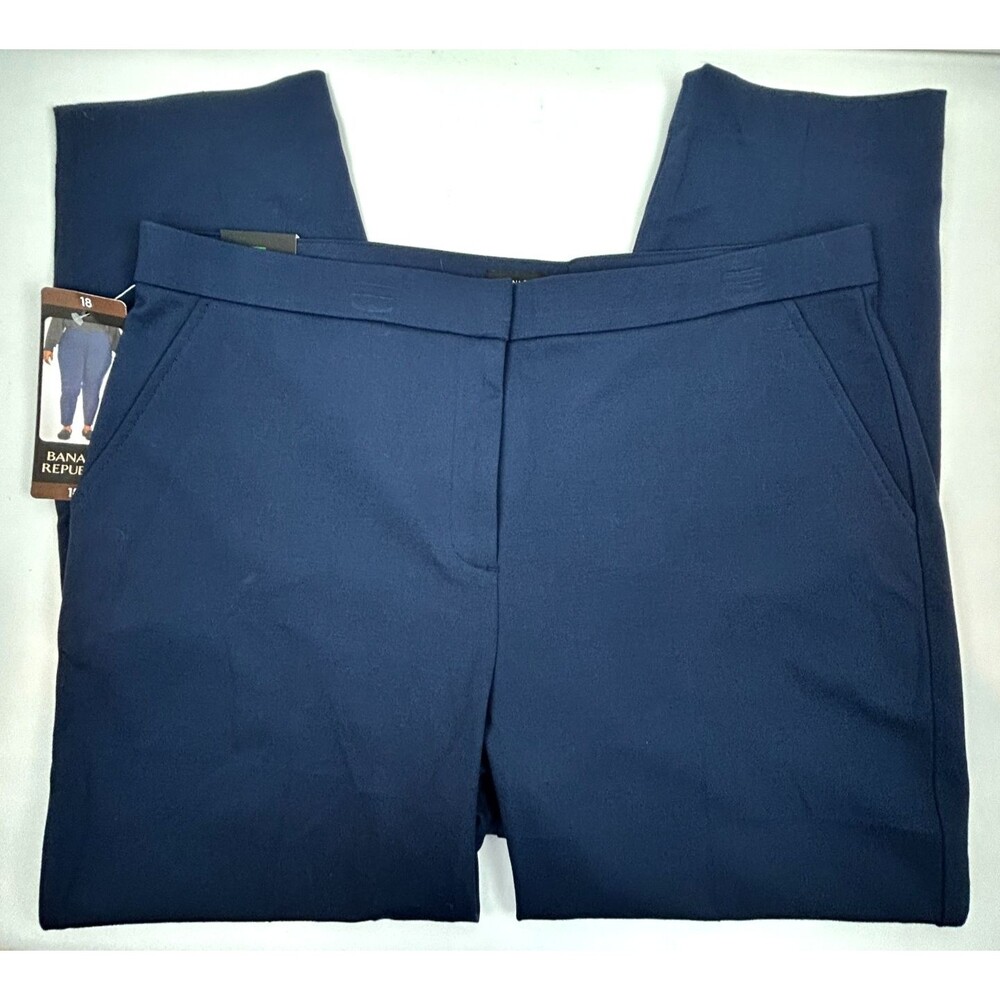 Banana Republic Women’s Navy Blue Ponte Pant Size 18 Dress Pants NWT